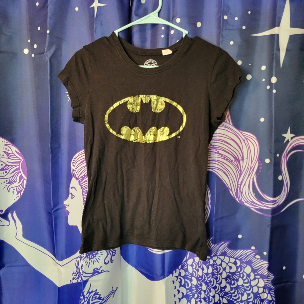 Rustic Style Print Batman Symbol T-Shirt